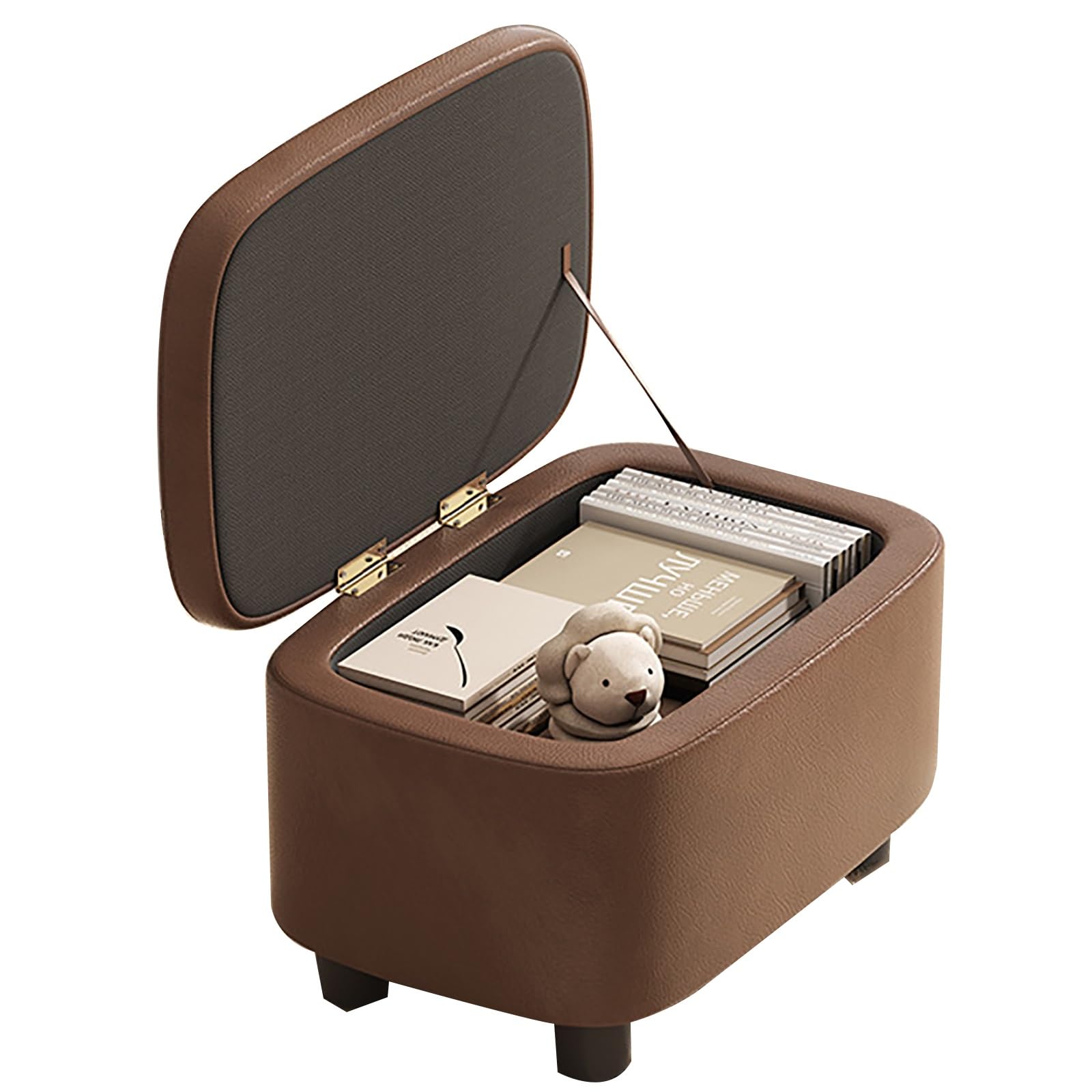 Banc avec couvercle rabattable rembourré pour chambre Slish