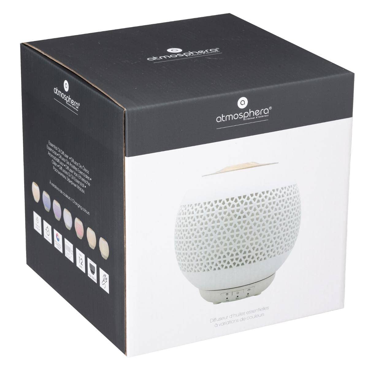 Atmosphera - Difusor de aceites Esenciales de 250 ml, Color cambiante y Temporizador