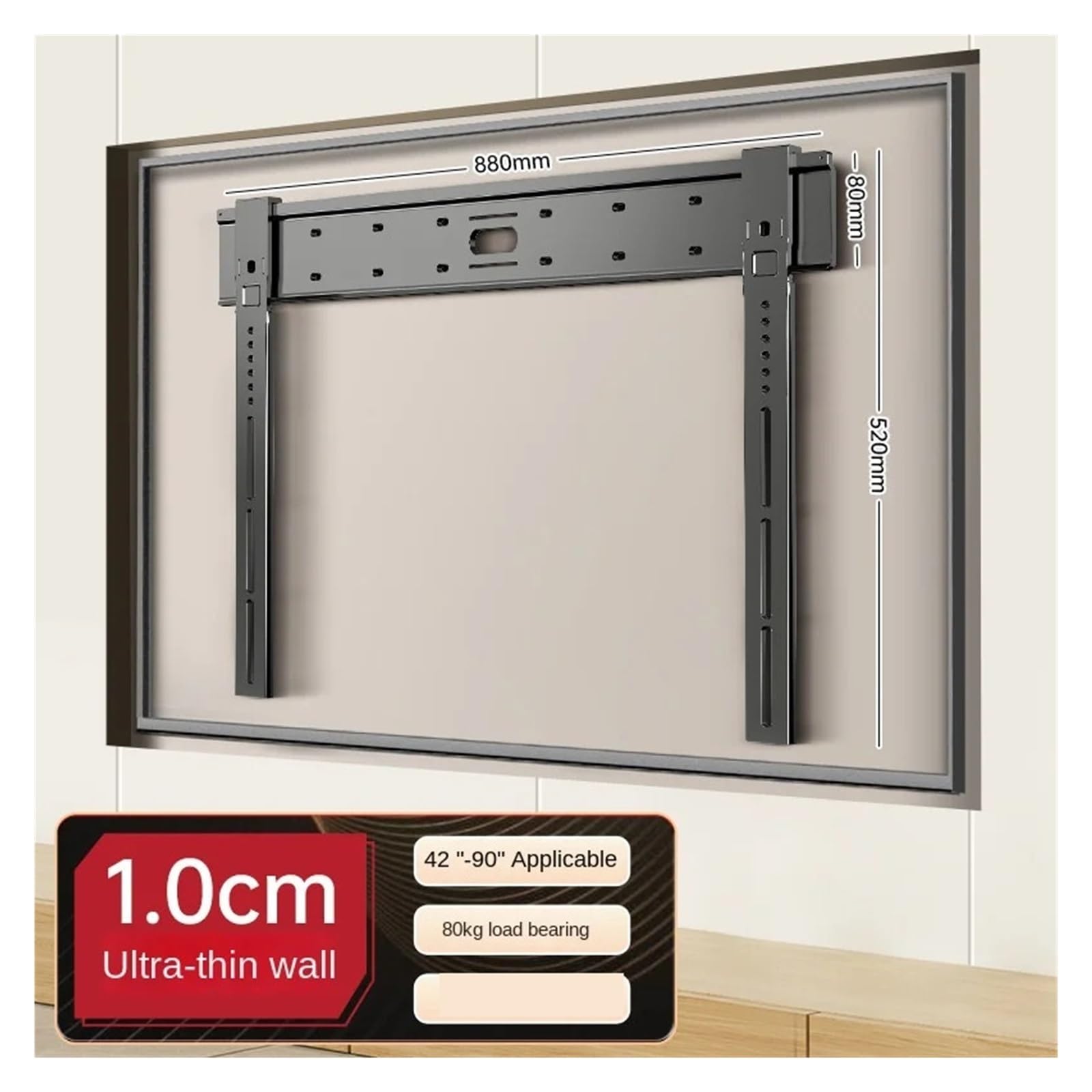 Soporte De Pared Universal Ultrafino for TV, for Soporte De Pantallas Planas/Curvas De 26 A 90 Pulgadas