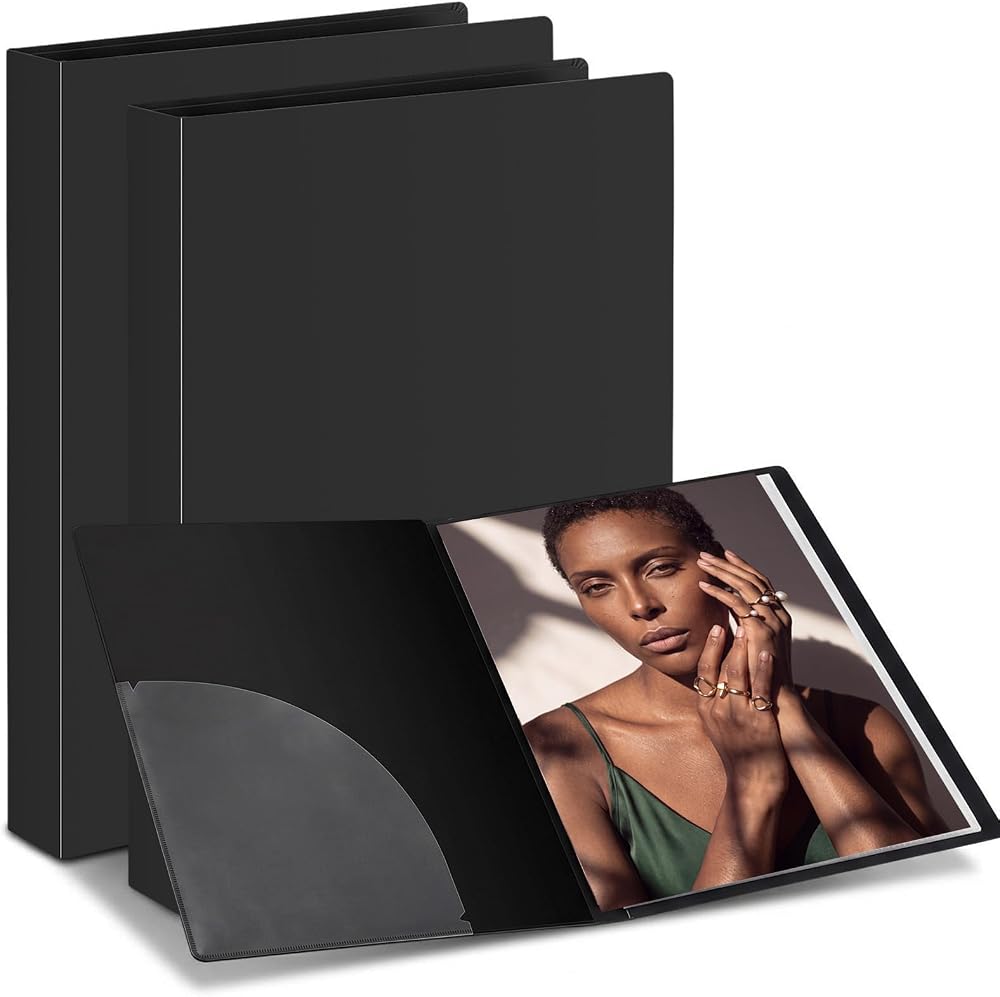 2 Pcs 14x17 Acid-neutral Art Portfolio with Cover, Black — 사진 1