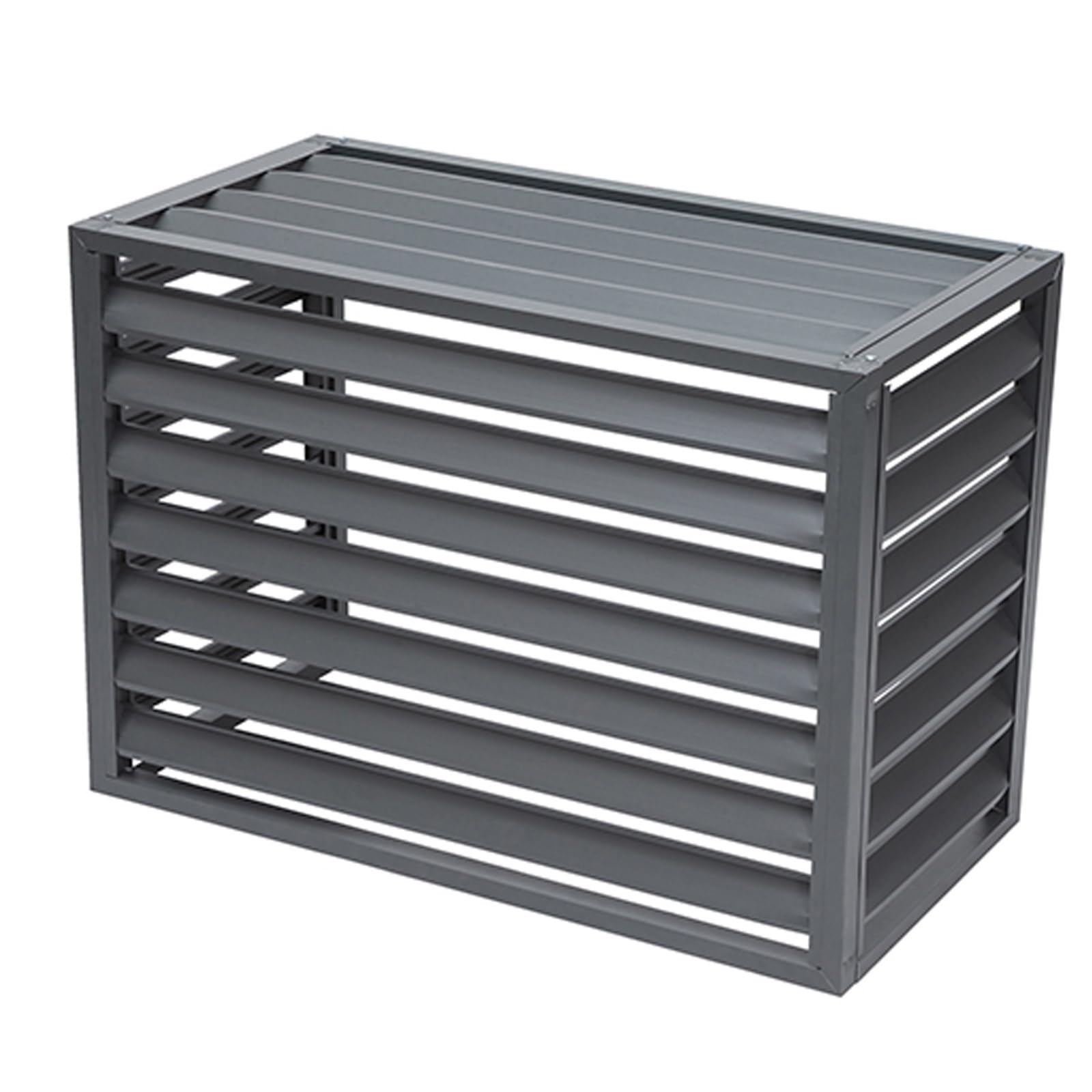 DCYEQRQ Aluminum Alloy Outer Frame Protective Cover,Outdoor Air Conditioner Privacy Fence Screen,Condenser Protective Cover Prevents Foliage Wee (Gray 1.5P) (Grey 1.5P)