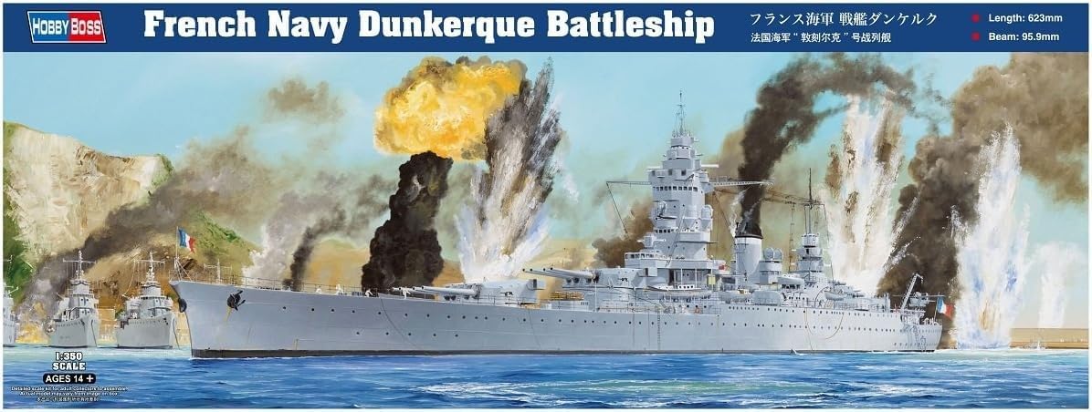 French Navy Dunkerque Battleship 1/350 Ship Model Kit