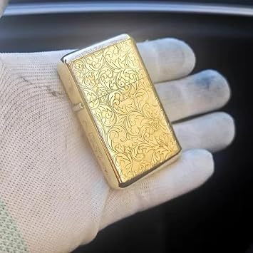 ZORRO 790 Premium Brass Windproof Kerosene Lighter Ultra-Thin Collectible Design with Deep Engraved Artwork, Grinding Wheel Ignition Brass xiaoTC