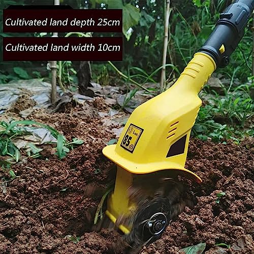 Motoculteur électrique de jardin – Largeur de travail 10 cm, profondeur de labour 17 cm, 10 lames en acier, bouton de frein, cadre pliable, alimentation 110 V