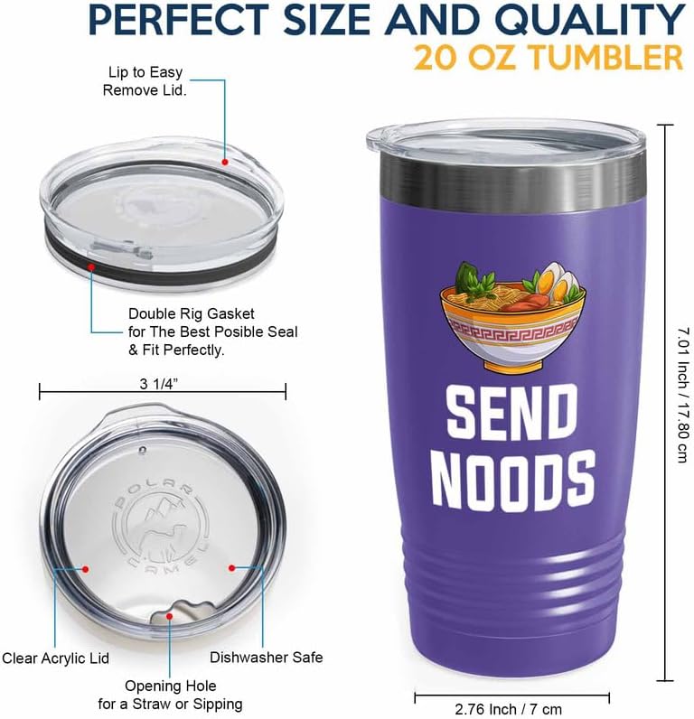 Miniatura 4 de Ramen Lover Purple Edition Vaso de 20 onzas - Enviar fideos - Food Lovers pollo, calabaza, despensa vegana fideos picantes