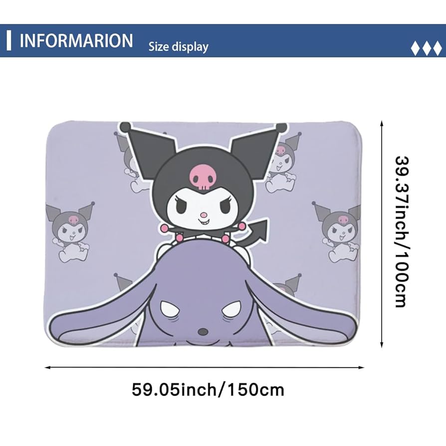 Amazon｜クロミ ちゃん マイメロディ カーペット150x100 絨毯 防