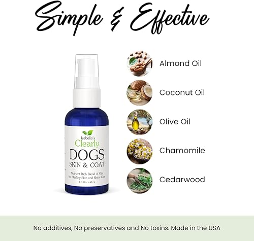 Miniatura 2 de Aceite natural para la piel y el pelaje de los perros para aliviar la picazón seca en la piel, añadir brillo a un pelaje opaco, reducir el