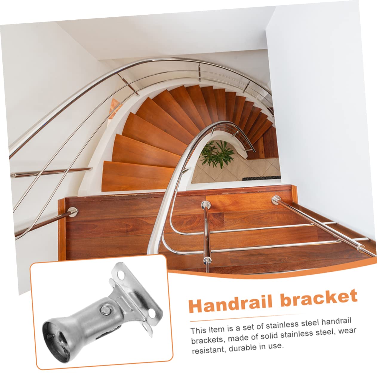 Uonlytech Supports de Rampe en Acier Inoxydable pour Main Courante Escalier, Lot de 6 Pièces Solide et Pratiques Design Élégant pour Décoration de Rambarde