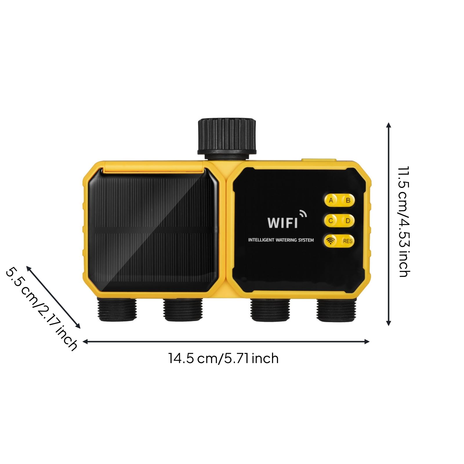 TISHITA de Riego Wifi Controlador de Riego Temporizador de Riego Programador de Riego Manejo Sencillo con Panel Frontal y Distribución en Cuatro Sectores