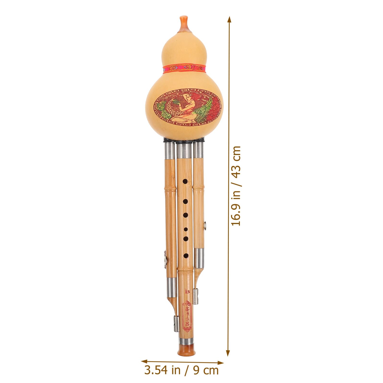 EXCEART Instrumento Étnico Flauta De Calabaza Calabaza Hulusi De Bambú Flauta Curcubita China Clave Hulusi g Clave c Hecha a Mano Porcelana De Madera Amantes Tubular