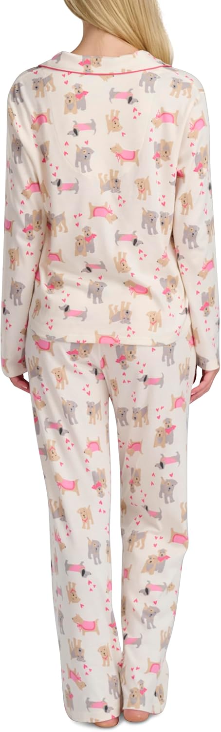 Karen Neuburger womens Long Sleeve Notch Collar Girlfriend Pajama Set - Image 4