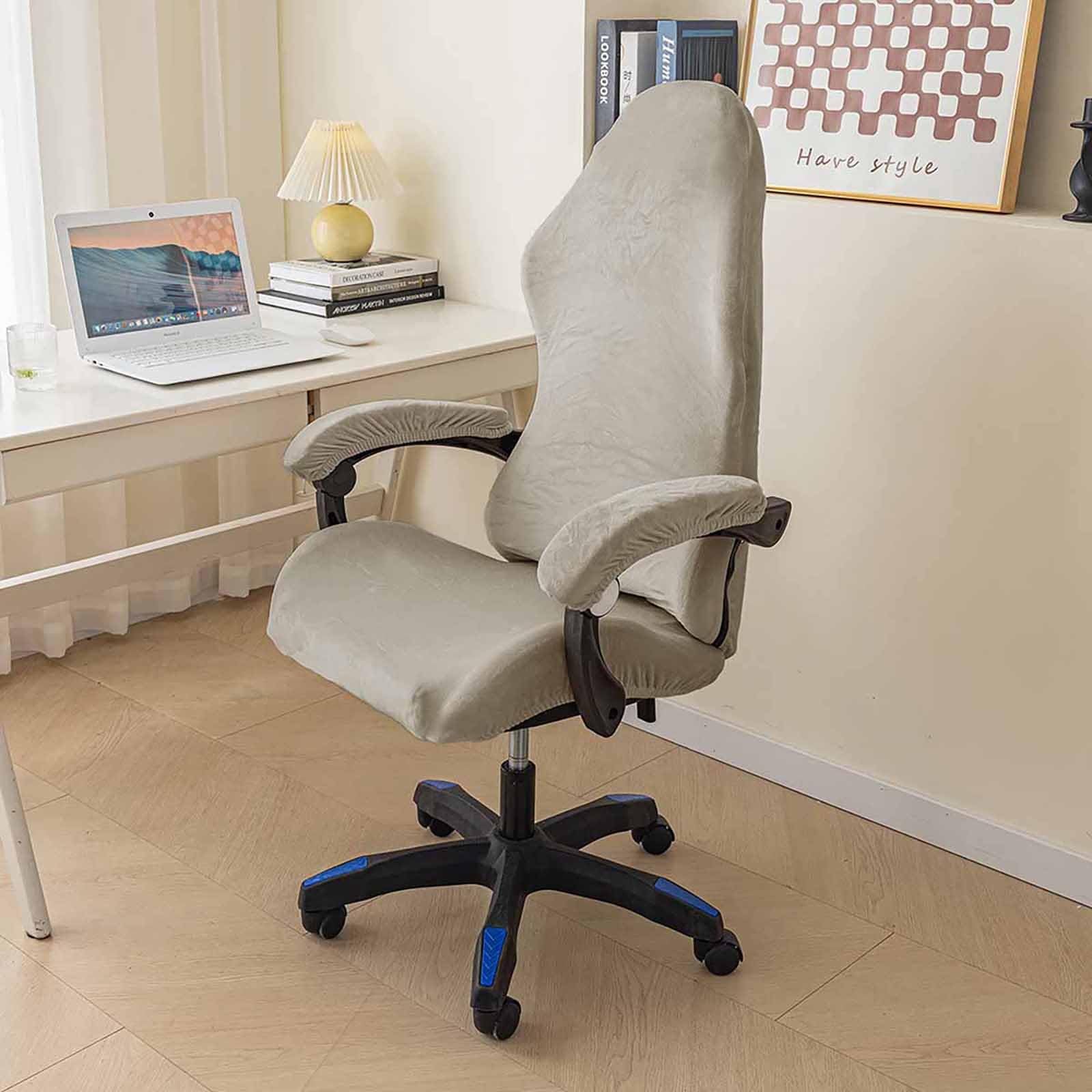 Kitegrese Gaming Chair Cover, Washable Office Stretchy Computer Chair Slipcover Rotating Seat Protector(Taupe)