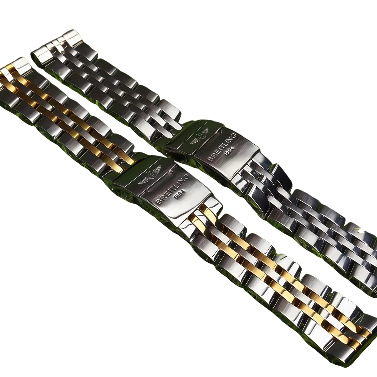 Cinturino Orologio Acciaio Inox 18mm 20mm 22mm 24mm Terminali Curvi, Fascia Metallo Bracciale per Breitling-Argenteo 18mm