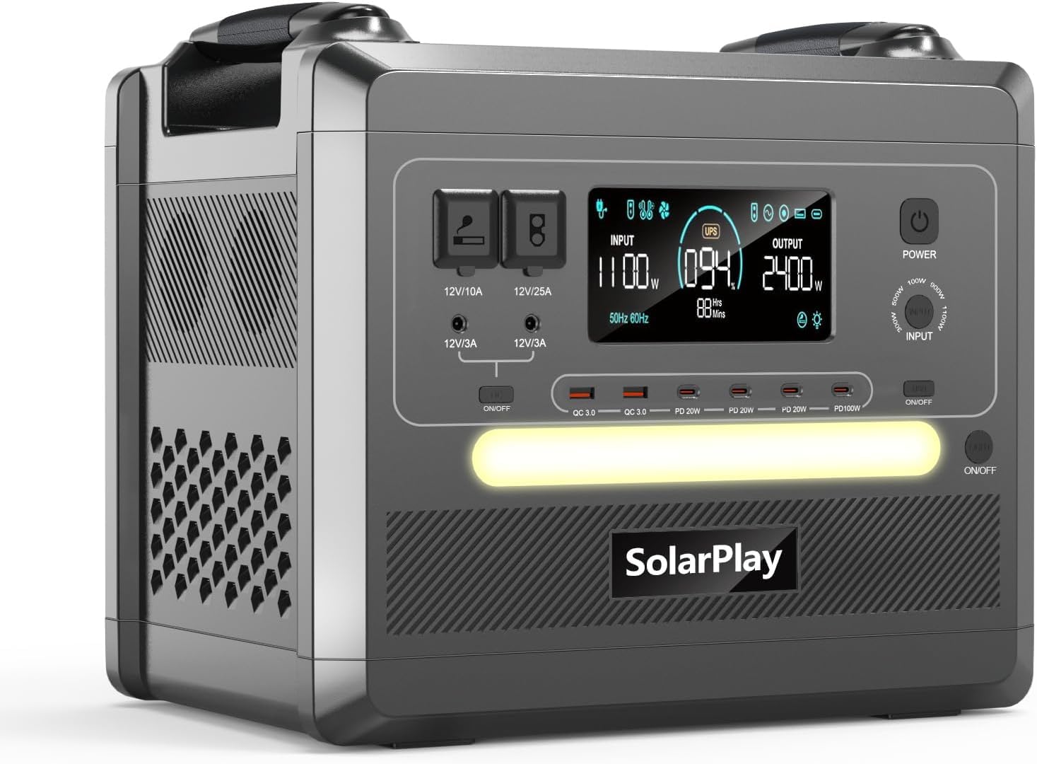 Amazon.co.jp: SolarPlay ポータブル電源 2400W 大容量 2160Wh