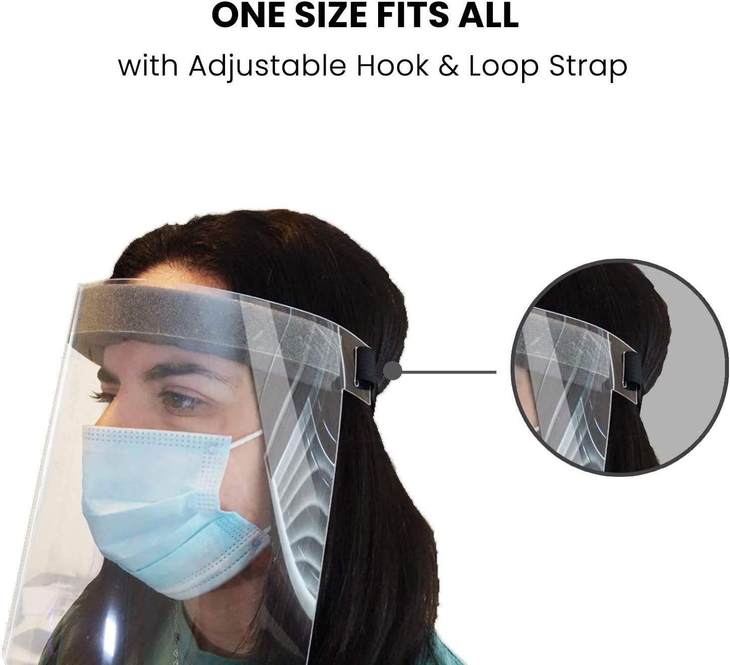 FRANKLOWE Clear Vision Protective Face Shields - 100 Packs