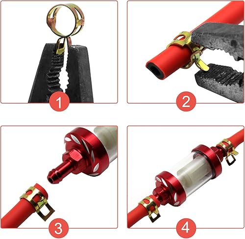 Miniatura 7 de Manguera de repuesto de tubo de carburador de doble capa de 1 metro39 pulgadas, válvula de interruptor de filtro de combustible reutilizable,