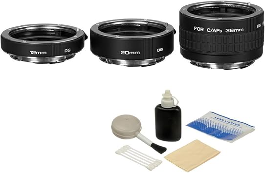 Kenko Auto Extension Tube Set DG for Canon EOS Lenses with General Brand Lens Cleaning Kit