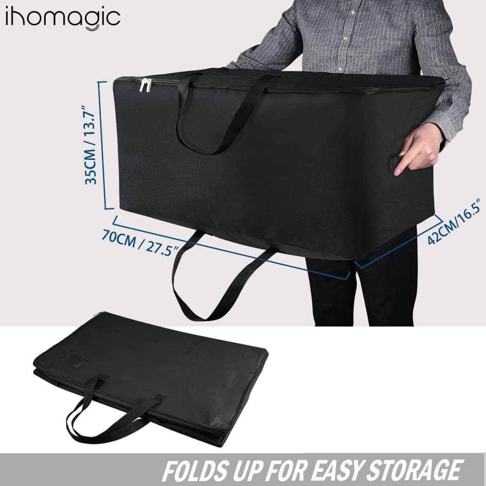 IHOMGAIC 100L Extra Large Storage Bag, Tote Storage Organizer with Double Zipper and Carry Handles - Image 3