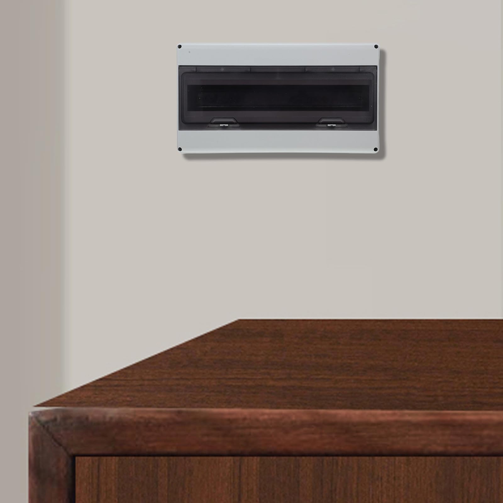 Caja de Distribución Eléctrica Cubierta Transparente de 18 Vías