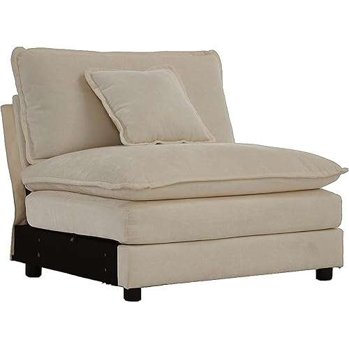 SoarFlash Chenille Sectional Middle Position Sofa,Light Coffee