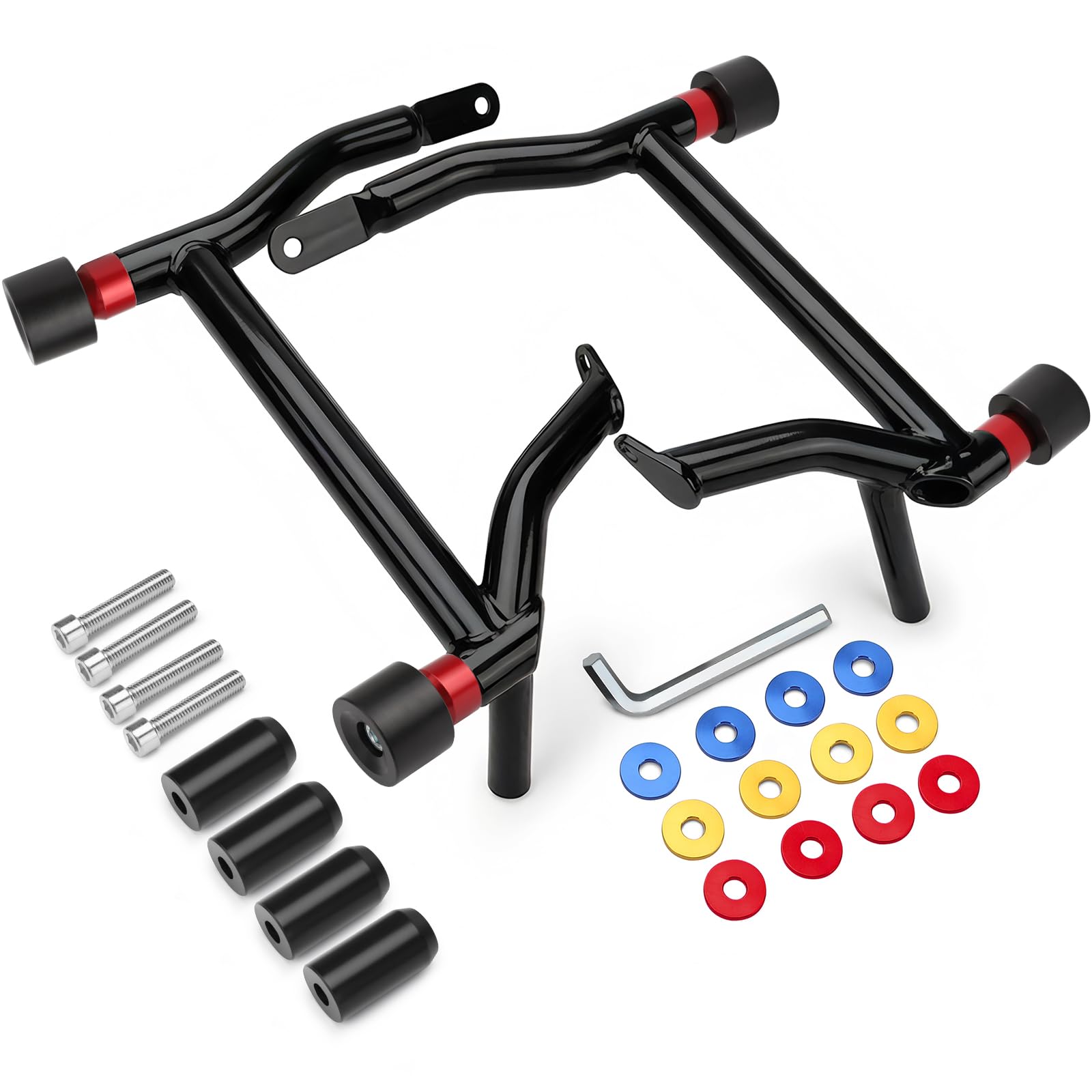 Rear Saddlebag Guard Crash Bar Bracket Kit Fit For Harley Touring Street Glide Road King Road Glide Electra Glide Ultra Limited CVO Black Motorcycle Bumpers 2009-2023