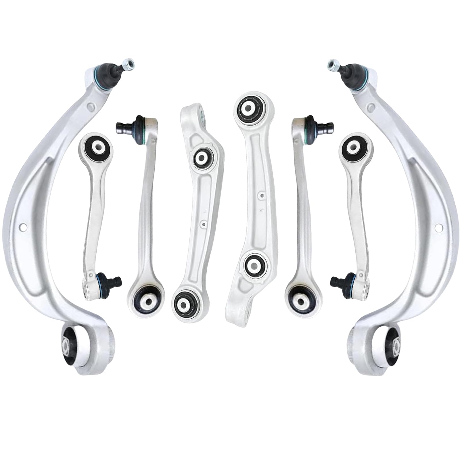 TALAMOYI 8Pcs For 2011-2015 Audi A8 Quattro 2013-2015 S8 Control Arm & Ball Joint Front Suspension Kits