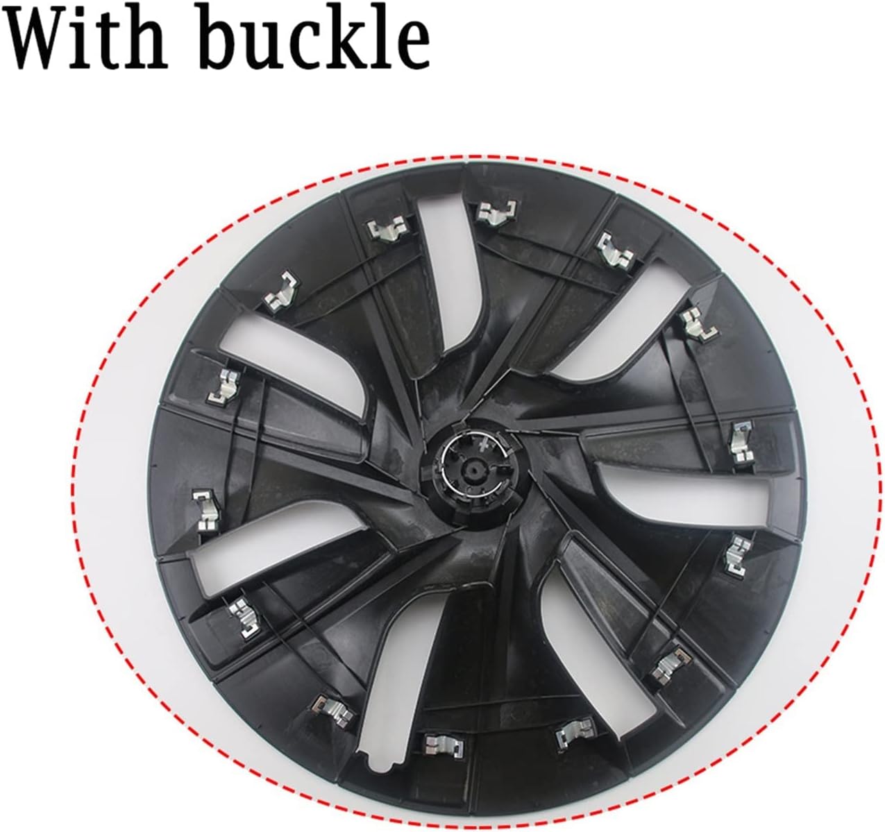 4PCS 19-inch Wheel Hub Cover Wheel Protection Wheel Hub Cover Rim Cover Car Exterior Tire Decoration, Compatible For Tesla Model Y (Color : Matte Black)