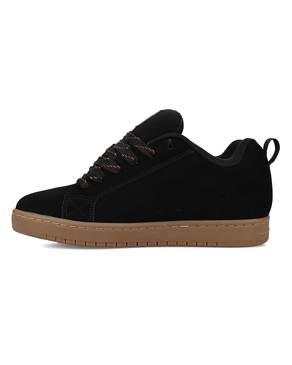 DC Men's Court Graffik Skate Shoe, Black/Brown/Gum, 10.5 by DC Shoes - Image 2