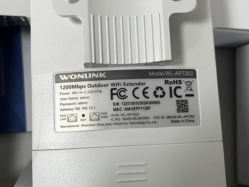 WONLINK AC1200 Outdoor WLAN Access Point 7202-2 WiFi Erősítő