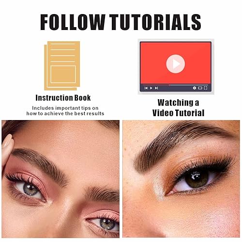 Miniatura 5 de Kit de laminación de cejas y kit de levantamiento de pestañas 2 en 1, resultados profesionales, levantamiento y rizado de cejas más completas para