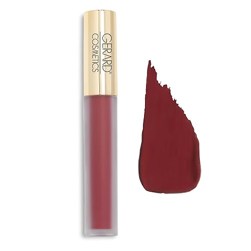 Miniatura 19 de Gerard Cosmetics HydraMatte Lápiz labial líquido Mudslide Lápiz labial marrón con acabado mate Larga duración y no seca Color de labios súper