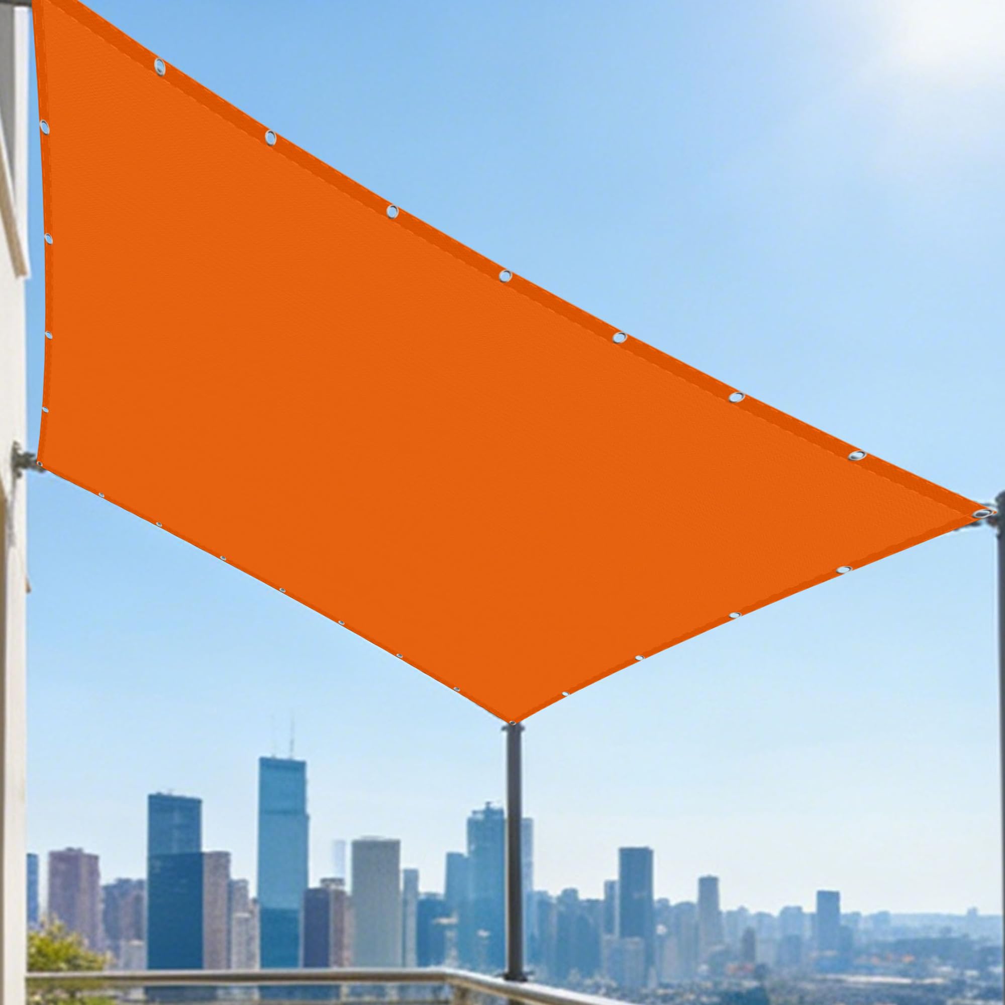 Voile d'ombrage imperméable 4.5m pour protéger la terrasse de la pluie et du soleil