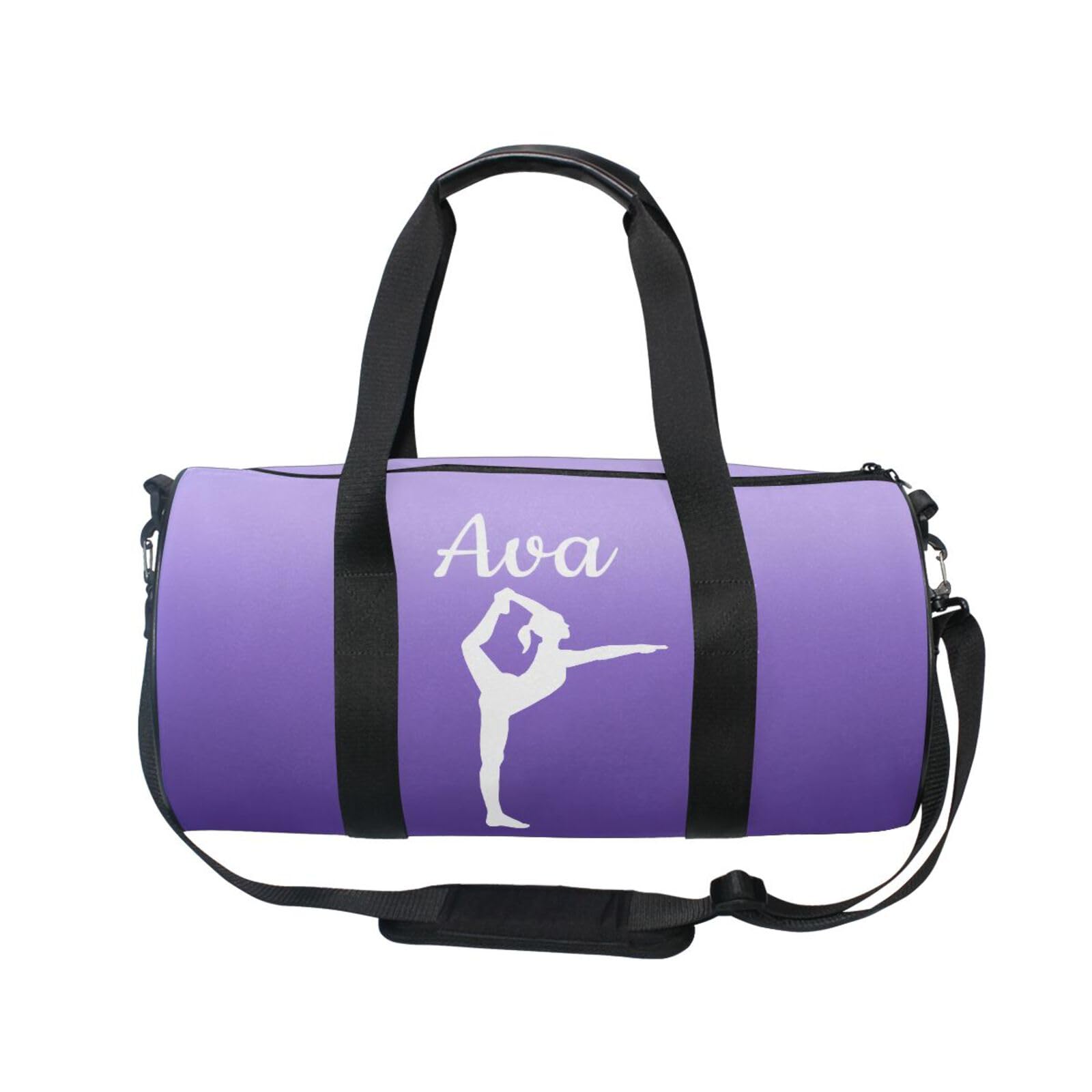 Personalised Gymnastics Bag for Girls Custom Name Kids Gym Bag Gymnastics Violet Gradient Dance Bags Sport Gymnastics Equipment Storage Customise Gymnastics Gifts for Gymnastics