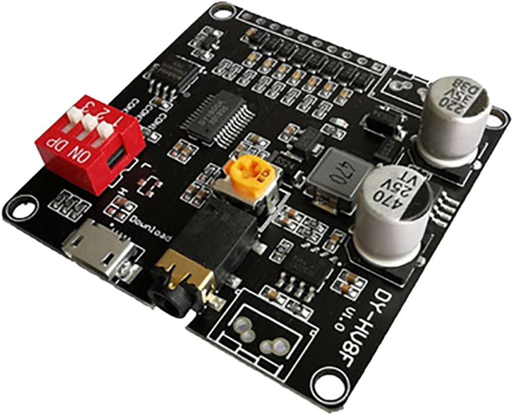 DY-HV8F Voice Playback Module 12V/24V Trigger Serial Port Control 10W/20W with 8MB Flash Storage MP3 Player for, black, 500256121