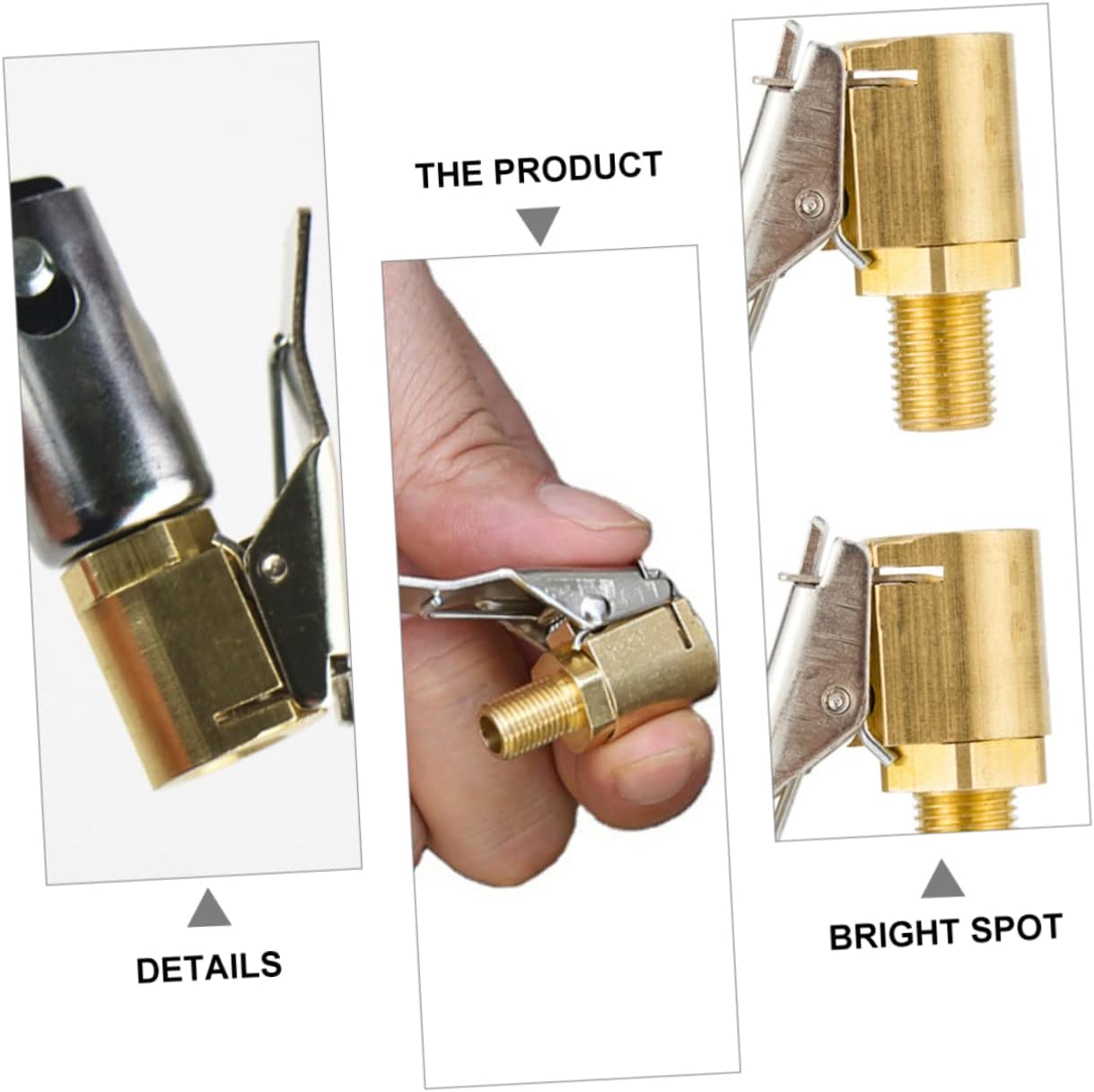 6pcs Car Air Chuck Threaded Tire Connector Clips for Quick Inflation Lightweight Easy to Install Air Chuck for Vehicle Tires