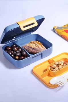 Rotanev 3 Design 5 Compartment 2 Storey Nutrition Box with Self Spoon