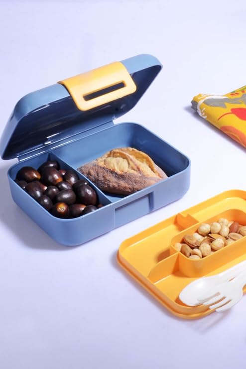 Rotanev 3 Design 5 Compartment 2 Storey Nutrition Box with Self Spoon
