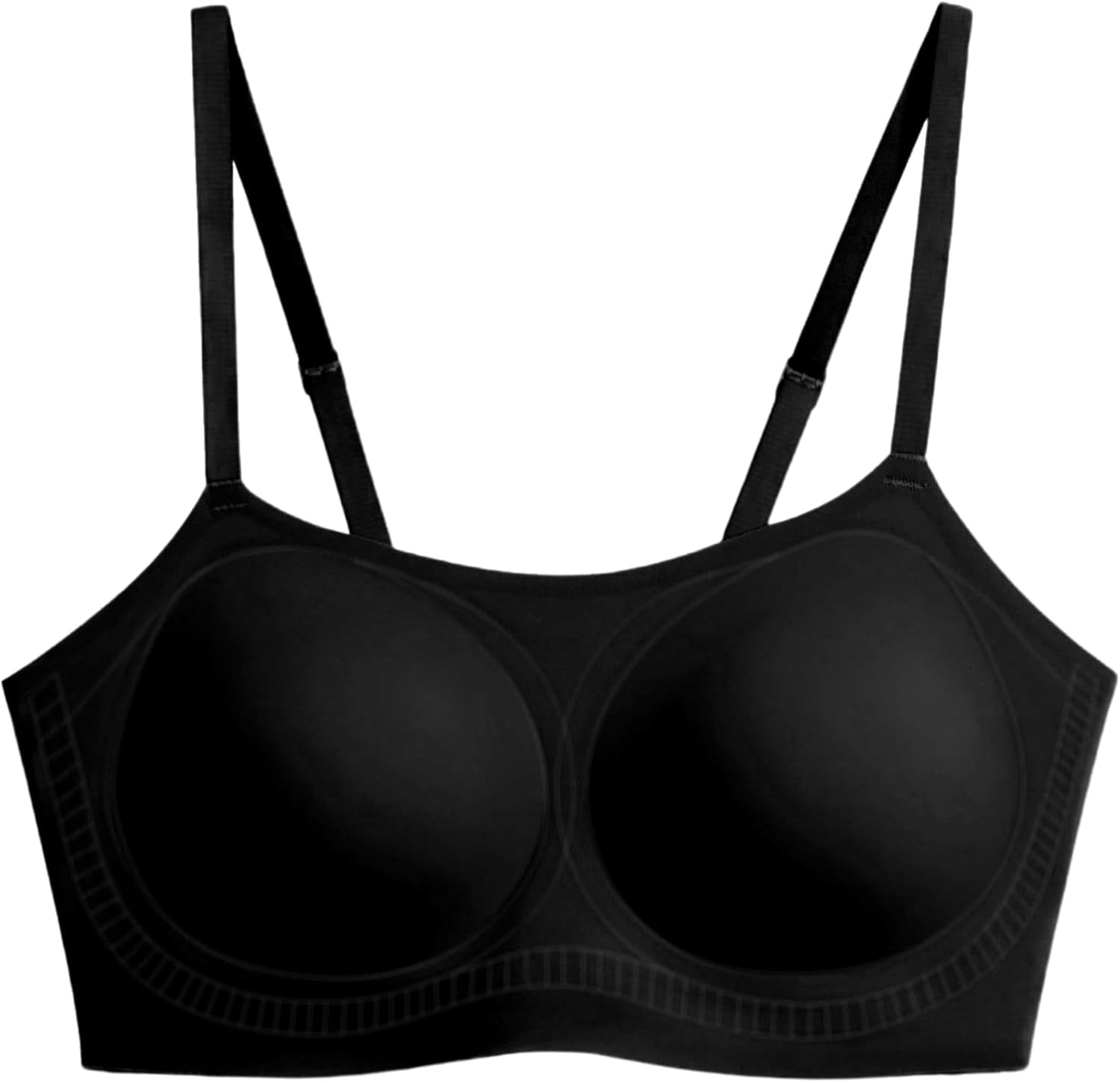 Floatley to The T Shirt Wireless Scoop Neck Adjustable Strap Lightly Lined Bra for Women Soft Silky Comfort Removable Pads - Image 9