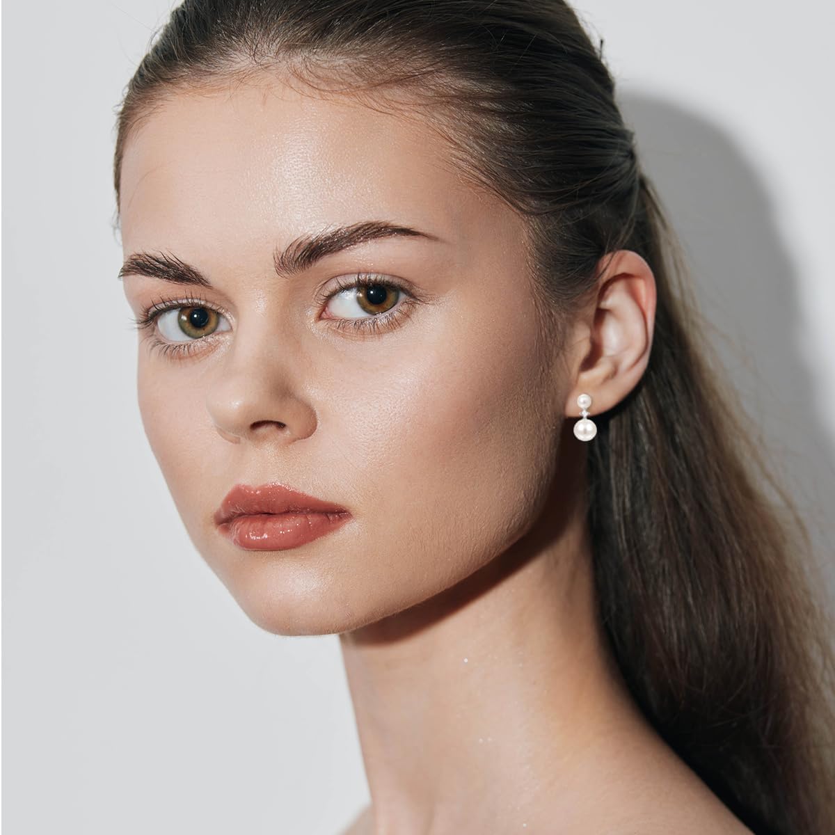 Pearl Stud Earrings for Women, 14K Gold Plated Hypoallergenic Dainty Small Shell Pearl Wedding Earrings for Brides Bridesmaid, Sterling Silver Ear Posts Jewelry Gifts - Image 3