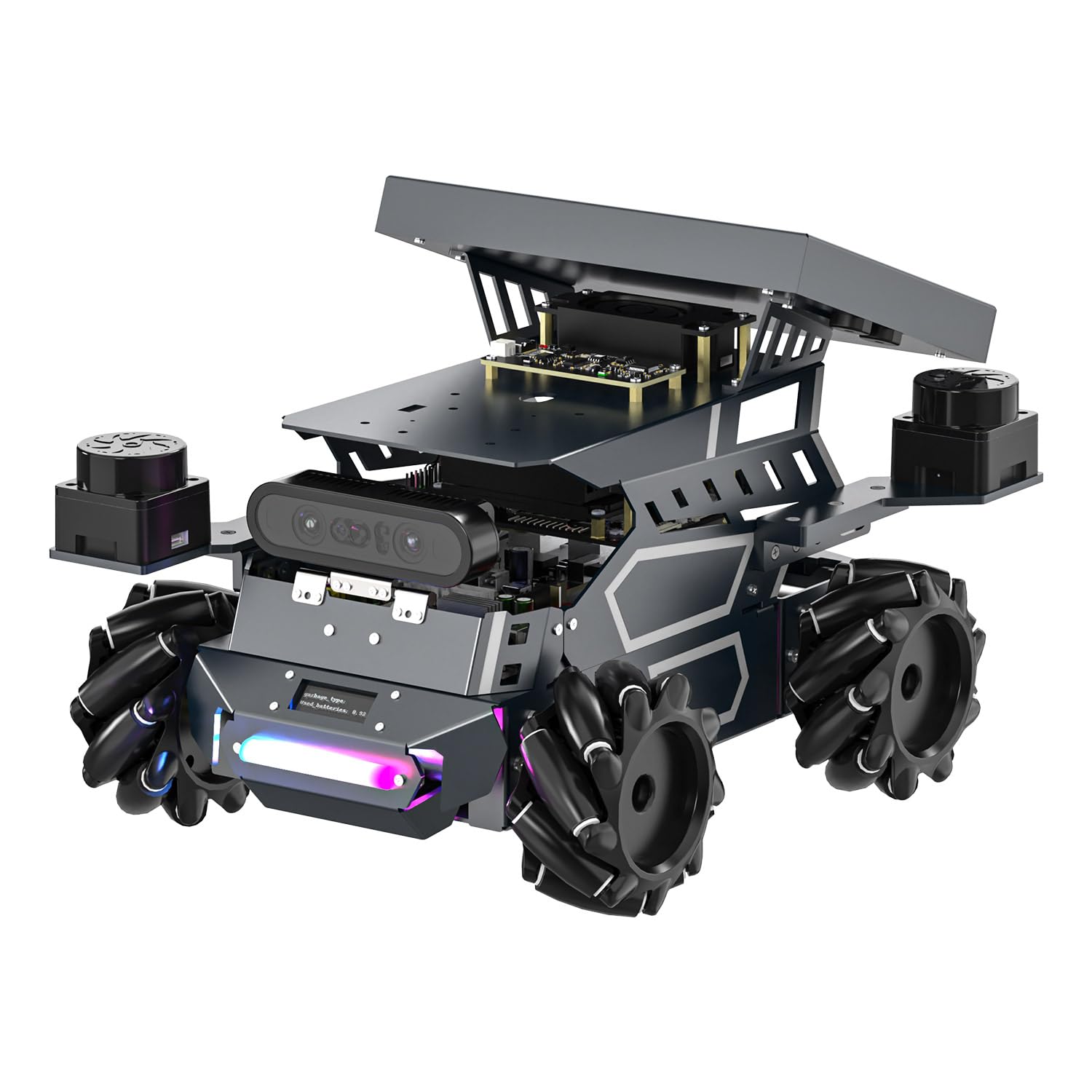 Yahboom for ROS2 Robotics,Raspberry Pi 5 8GB Dual LiDAR, Support ROS2, Python Programming, ROS Development, Mechanical Engineer
