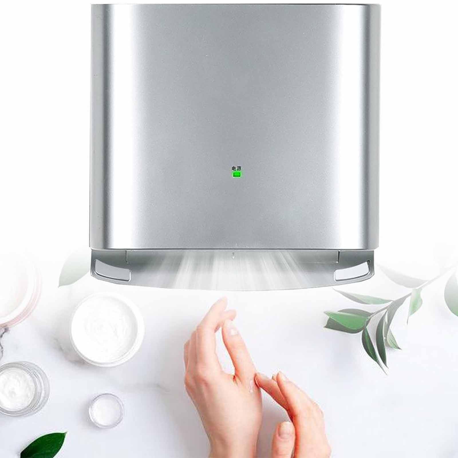 Electric Hand Dryer for Toilet,Hand Dryer 10 Seconds to Dry, High Speed Energy Saving Electric Hand Dryer Automatic, Commercial Hand Dryer for Kitchen, Bathroom and Toilet Silver