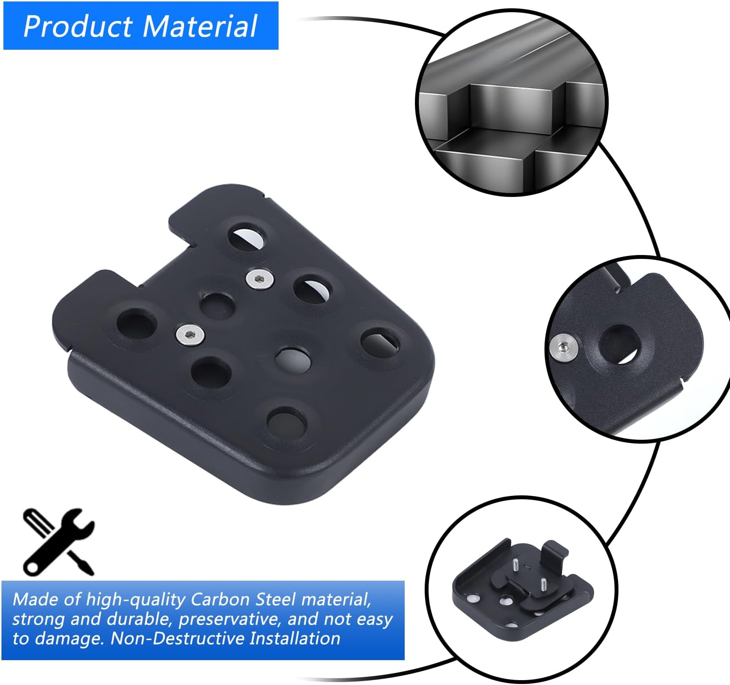 Black Carbon Steel Car Rear Bumper Towing Hitch Steps Compatible with Land Rover Defender 90 110 130 2020-2025 Step Anti Slip Tow Bumper Step Guard Black Trailer Hitch Steps