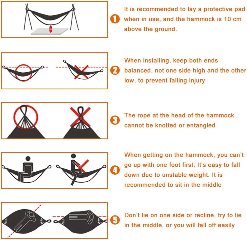 Vnewone Hammock with Stand 2 Person Heavy Duty Portable Hammock Stand with 9 FT Space Saving Steel Stand Portable Carrying Case Weather-Resistant Finish for Patio Backyard Garden (No Hammock)