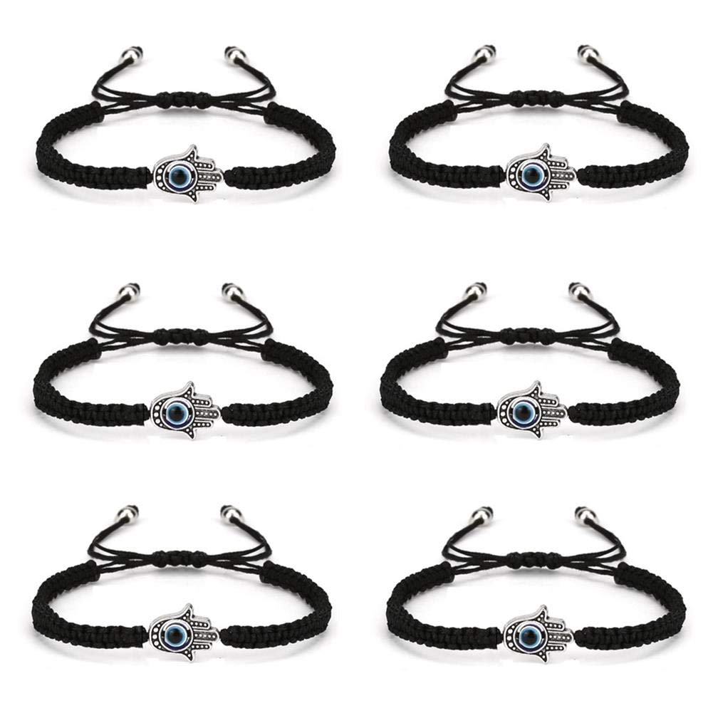 U ONEEvil Eye Kabbalah Hamsa Hand Cord Bracelet & Anklet for Women Protection & Good Luck