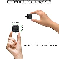 Vista 4 de Mini interruptor de encendido y apagado momentáneo de 12 V 24 V [paquete de 2], interruptor de botón de montaje en superficie fácil de instalar