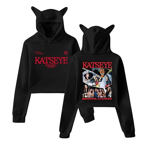 KATSEYE Hoodie 2026 Music Album Cat Ear Hooded Sweatshirts Long