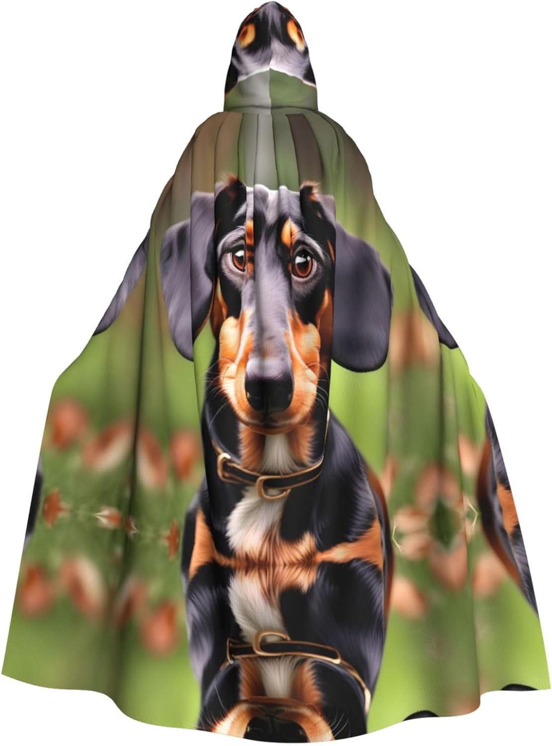 Dachshund Weiner Pet Dogs Print Hooded Cloak Wizard Cape Halloween Witch Costume For Men Women Cosplay Party Capes