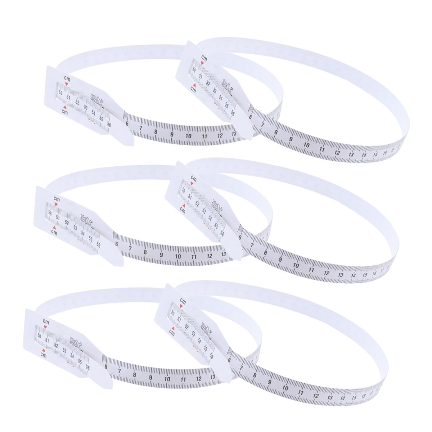 Cabilock Rubans à Mesurer la Circonférence en Plastique Blanc Lot de 6 pour Mesurer Tour de Tête et Bras Flexibles et Pratiques Mètre Ruban pour Bébé
