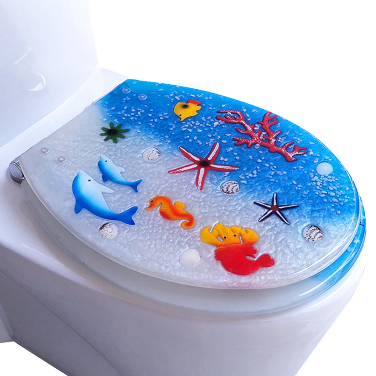 Ldhsjh Women's H Quiet Toilet Seat, No Slam, Adjustable, Lightweight, Durable, Portable, User-Friendly, Compact, Oval, Universal, Resin, Seats, Cover