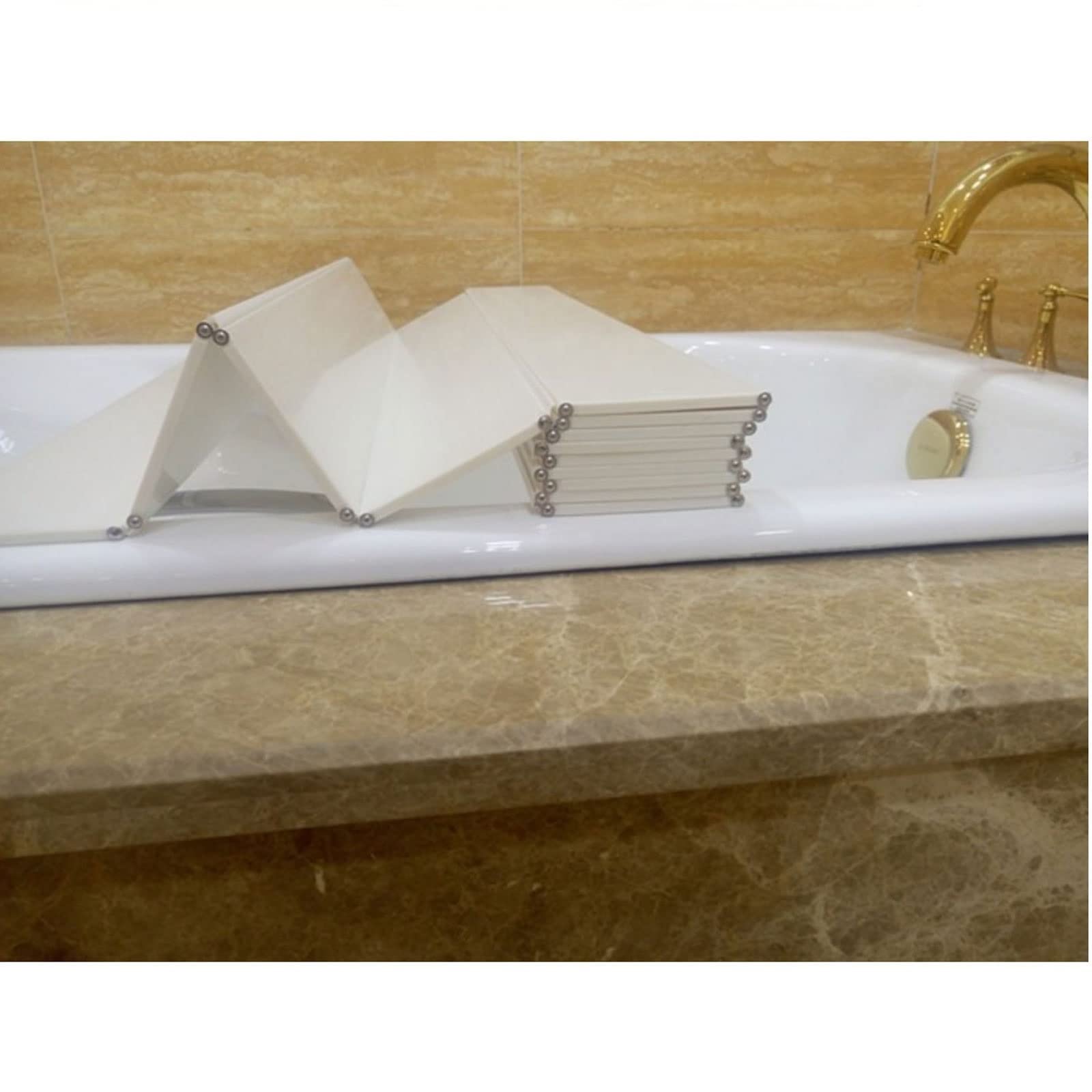 Copertura Per Vasca Da Bagno In PVC Pieghevole 181x80 Cm - Isolante, Antipolvere, Portaoggetti - Foto 2